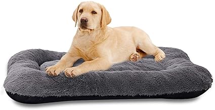 Petslover Dog & Cat Beds Rectangular Shaped Black Fur Polyester Fiber Filled Pets Bed (Export Quality) - Medium