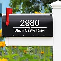 Vista 19 de Calcomanía personalizada de números de buzón, letreros de dirección de calle, calcomanías de números de buzón de vinilo reflectante, para buzón