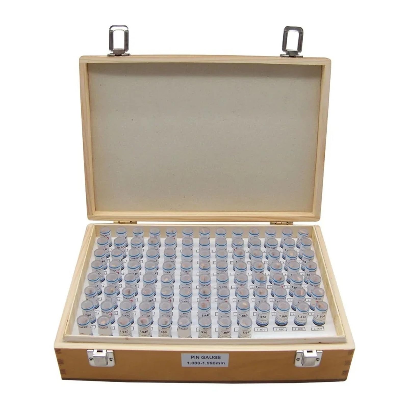 Kit Calibro A Perno In Acciaio 99/100 Pezzi Con Passo 0,01, Set Di Fori for Macchinista, Impostazione Di Blocchi for La Lavorazione Dei Metalli Alta precisione(1.000-1.990 100pcs)