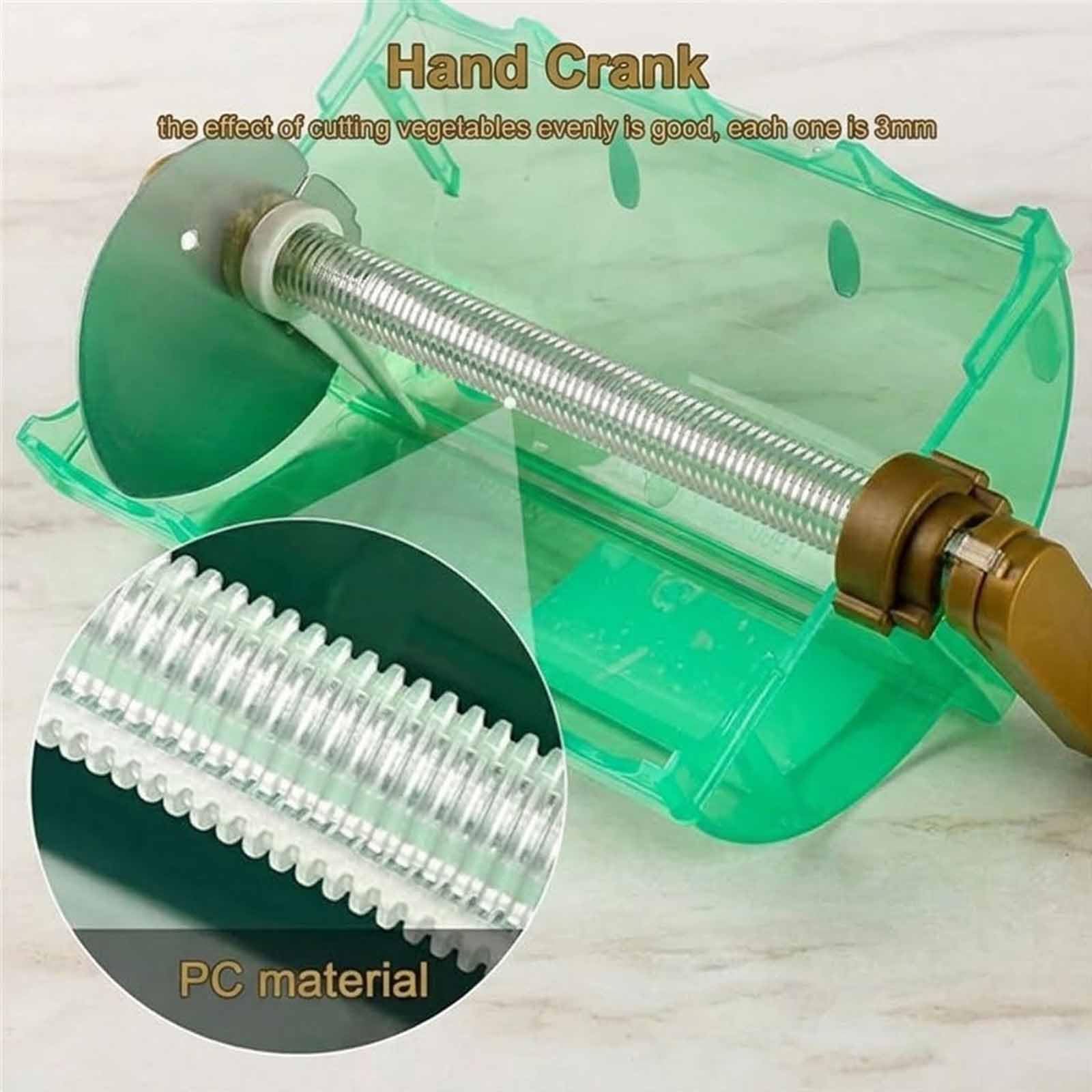 Professioneller Paprikaschneider, Handbetriebener Frühlingszwiebelschneider Mit 3 Mm Schnittlänge, Edelstahlklinge, Großem Auffangbehälter, 30 Sekunden Schnellschneidezeit, Für Lauch, Koriander