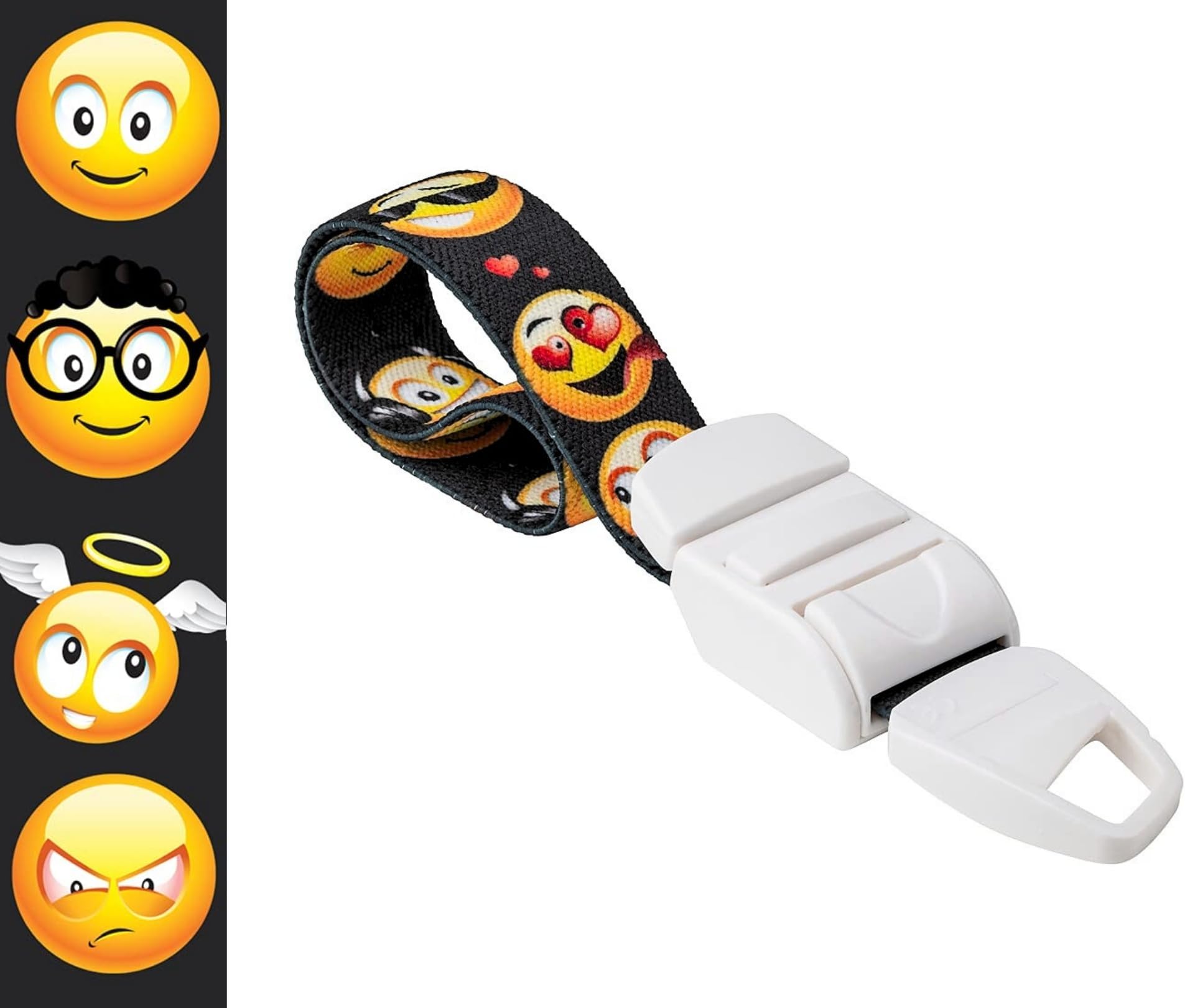 Medical Nurse Tourniquet with EMOTICON YELLOW SMILEY FACE Pattern with ABS Plastic Buckle Latex Free Elastic Band Perfect for Doctors, Nurses, Students and Paramedics