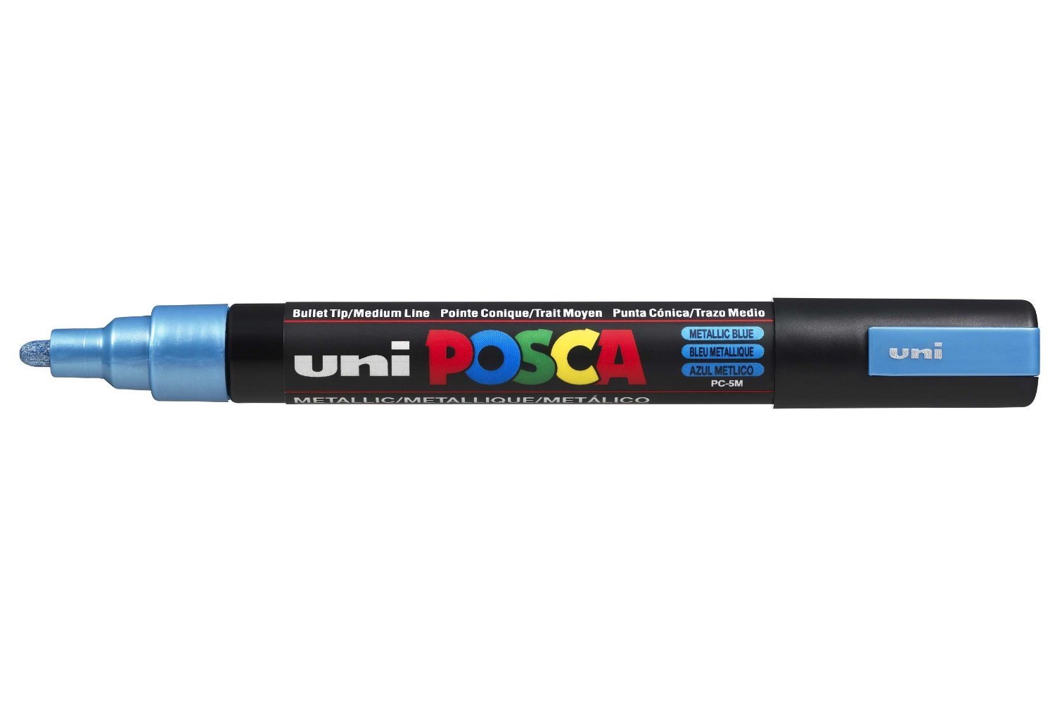 Uni Posca Marker PC-5M Paint Glass Pen Fine Bullet Tip 2.5mm Metallic Blue