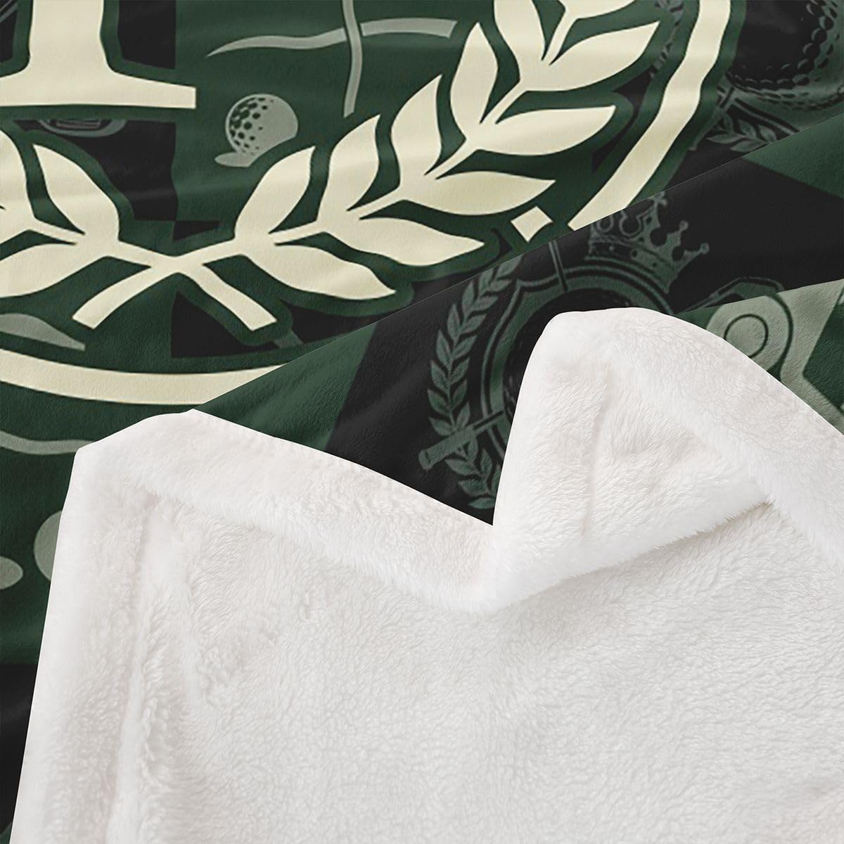 Feelyou Golf Fleece Throw Blanket Fashion Sports Theme Sherpa Blanket Plush Fuzzy Personalized Initial F Twin 60"x80" Monogrammed for Bed Couch Chair Living Room Ball Game Bedroom Decor image 3