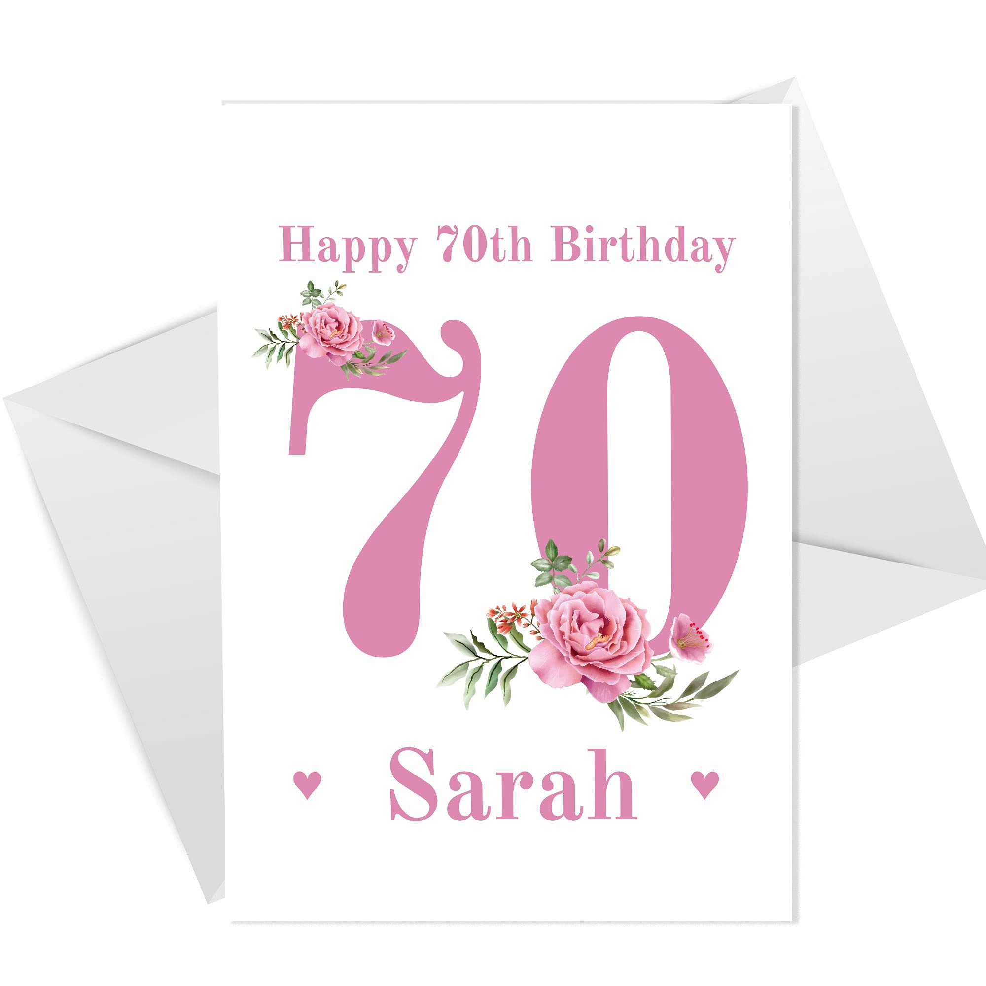 Personalised 70th Birthday Card Daughter Mum Sister Granddaughter Friend Niece