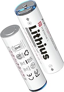 Portronics AA Lithius Type C Rechargeable Batteries, Pack of 2, Lithium Ion Cell Composition, Upto 1480mAh Capacity, Low S... Price In India