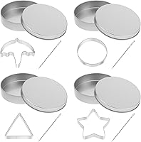 Vista 1 de PRETYZOOM Dal-gona - Juego de 12 herramientas para hacer dulces de azúcar coreanos, moldes de acero inoxidable con paraguas, triángulo, molde