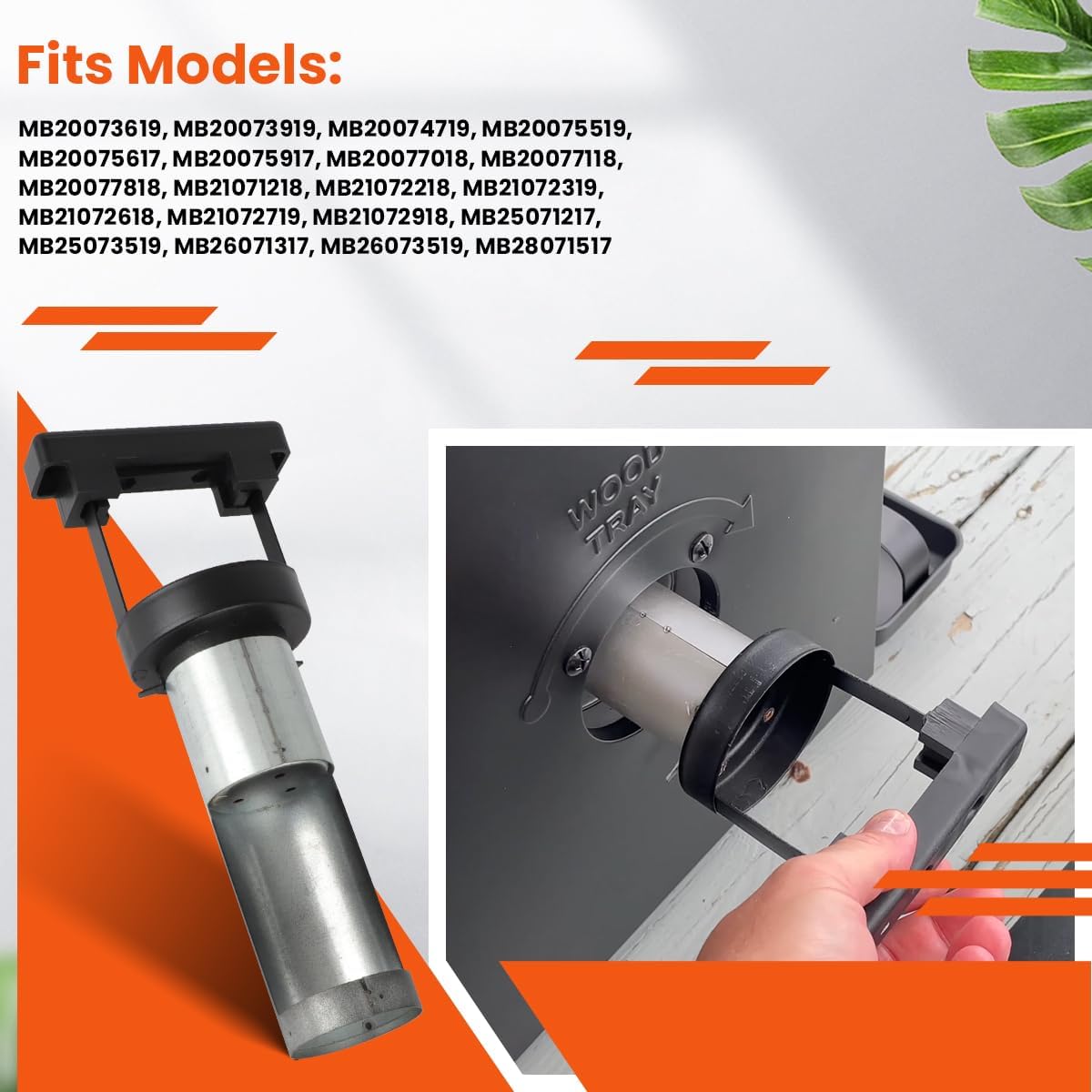 For Masterbuilt Wood Chip Loader Replacement for 9007160005-2" Diameter Version Small - Fits For 20071117, MB2007 Series & More