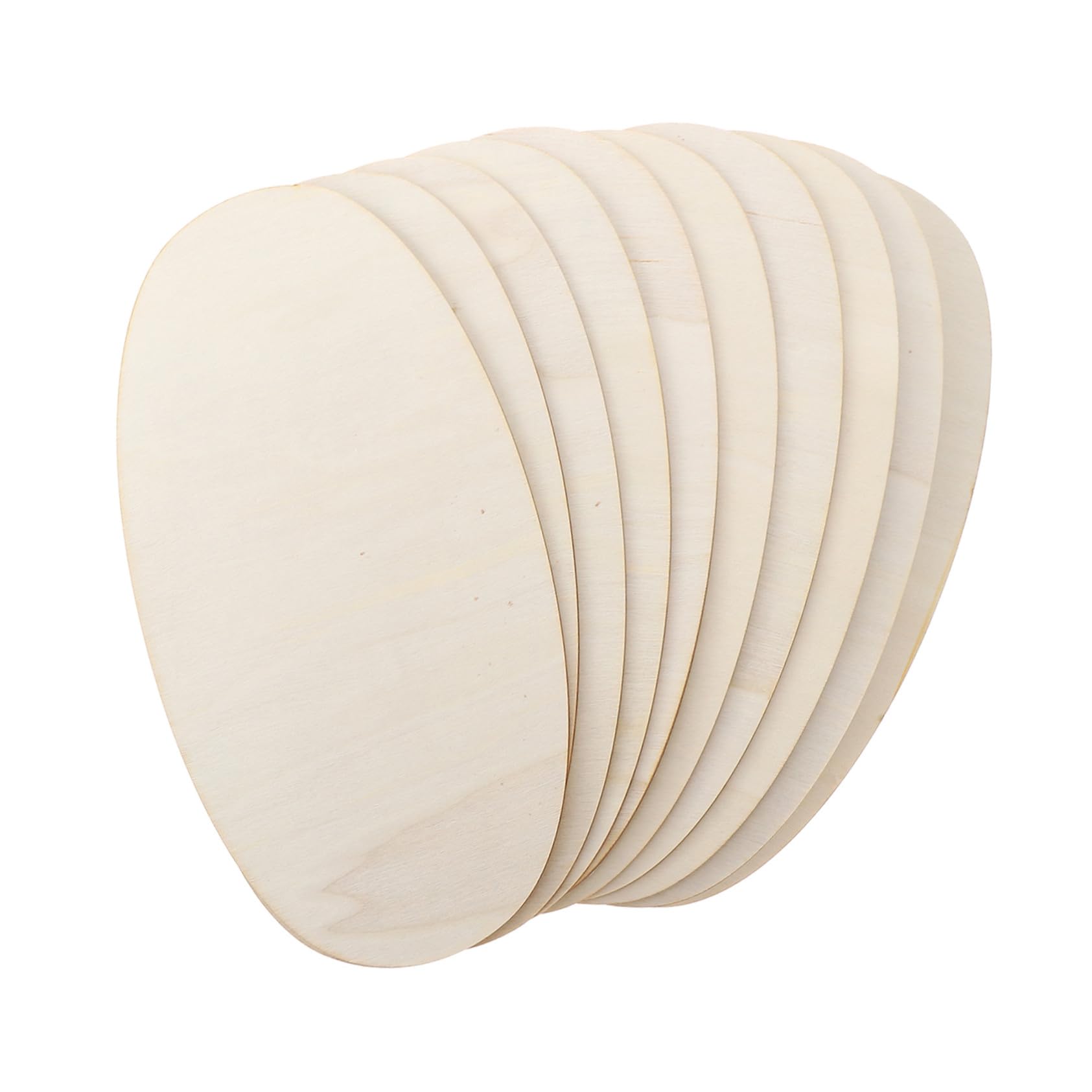 10 Stück Teiliges Ovale Unbehandelte Holzscheiben Glatte Holzrohlinge zum Bemalen und Basteln Robuste Holzchips für DIY Dekorationen Party Weihnachtsornamente