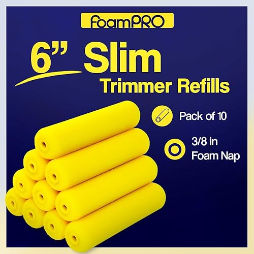 Miniatura 2 de FoamPRO 75RS - Recambios de rodillo de recortadora delgado, 6 x 38 pulgadas, repuestos de espuma de alta capacidad para baños, cocinas, armarios, 7