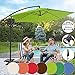Produktbild MIADOMODO Sonnenschirm Ø 300cm in Farbwahl - mit Handkurbel,Wasserabweisender, inkl. Ständer - Ampelschirm, Gartenschirm, Kurbelschirm, Marktschirm, Sonnenschutz für Balkon, Tarasse