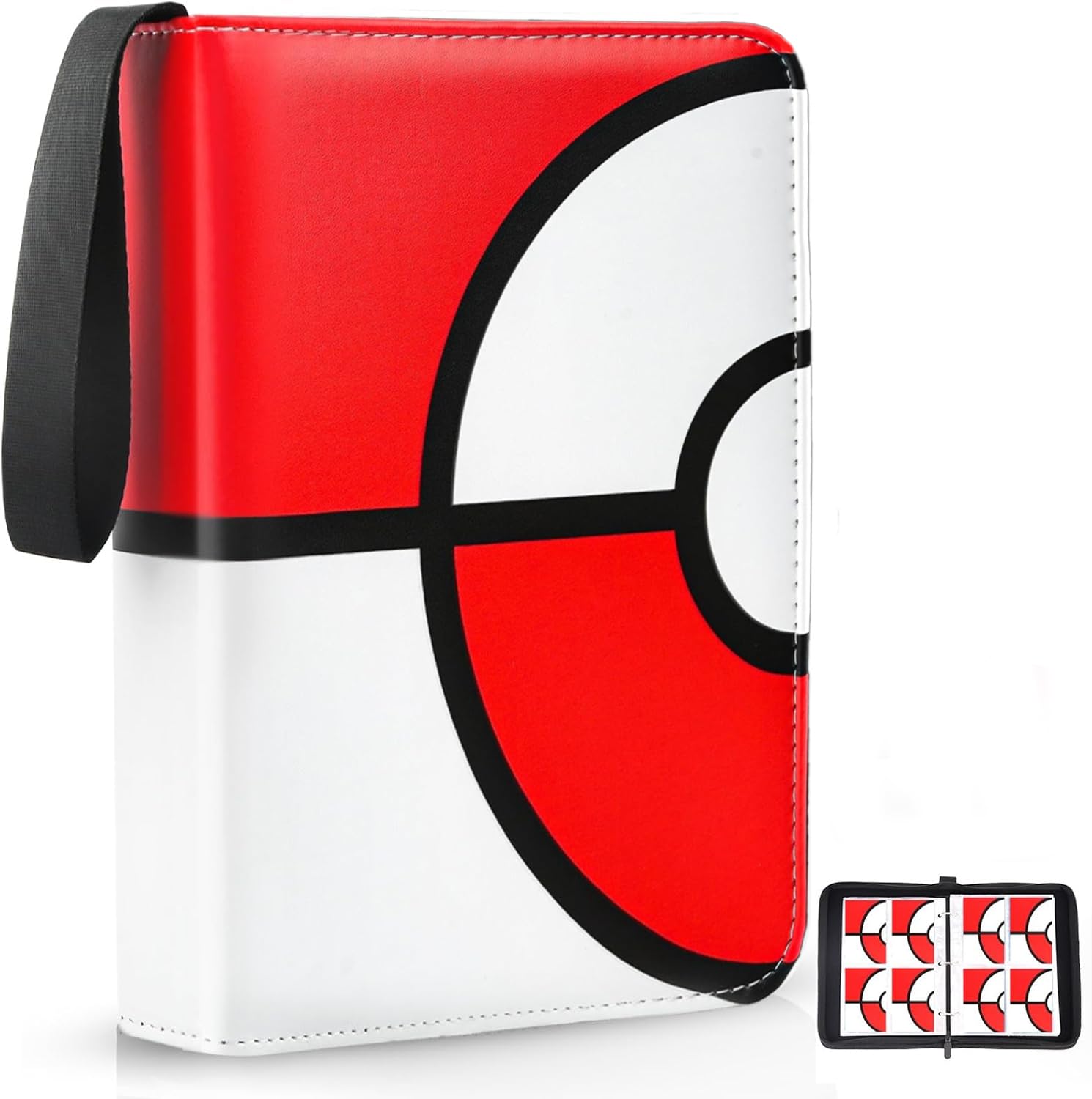 large pokemon card holder Binder 4 Pocket, Trading Card Fits 400 Cards with 50 Removable Sleeves, Capacity & Waterproof Zipper Album Holder for Trading Card Collector, Portable Collection Card Album for Cards Flying 5.4x7.5 pages Pokémon TCG Cards & Deck:FINAL FANTASY XIV - Scions & Spellcraft