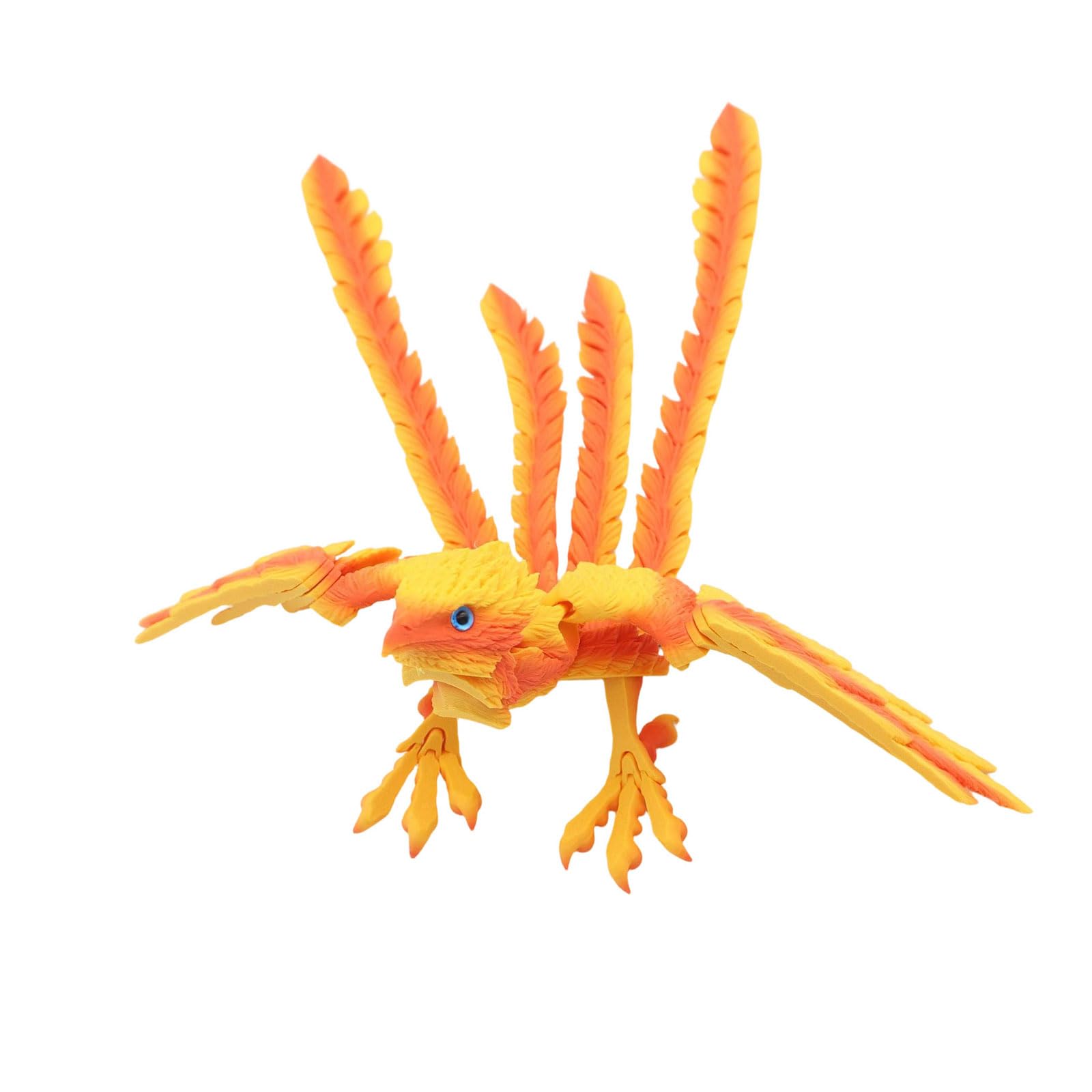 NVOQILIN Fantasy Bird Statue with Poseable Articulated Joints, 3D Printed Miniature Desktop Decoration Articulated Phoenixes Figurine