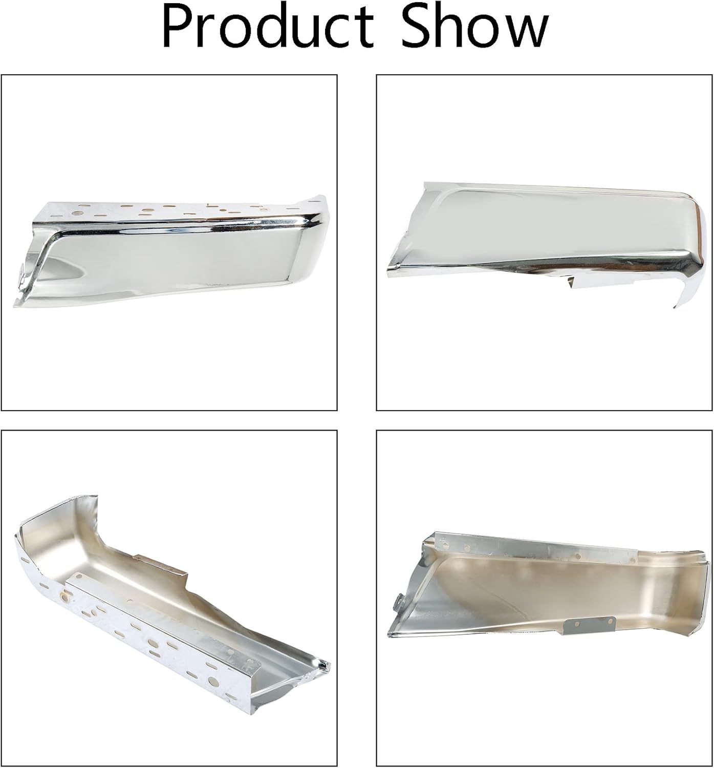 GXYWADY Chrome Steel Passenger Side Right Rear Bumper End Replacement for F150 Truck 2015-2020 without Park Assist Sensors FO1102380