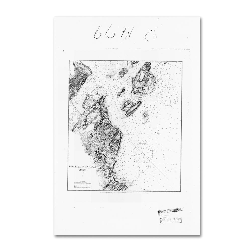 Map 7 by Lantern Press, 12x19-Inch Canvas Wall Art