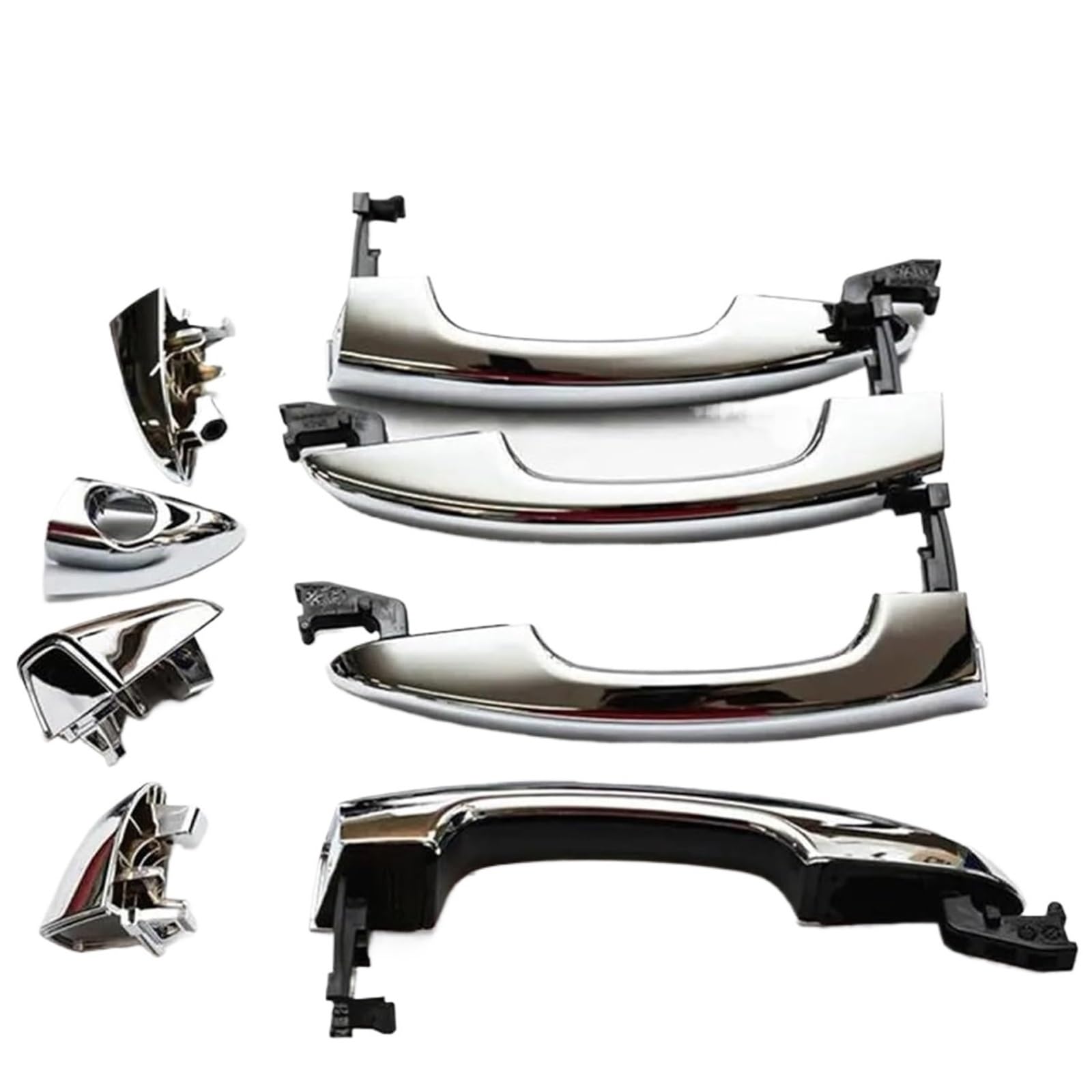 Glymzoi One Color Car Exterior Door Handles Car Exterior Door Handle For Hyundai For Sonata 9 2015 2016 2017 Geunine For Chrome Outside 8Pcs