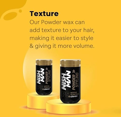 Miniatura 4 de Nishman Serie de peluquería (P5+ cera en polvo Ultra Hold, 0.71 oz)