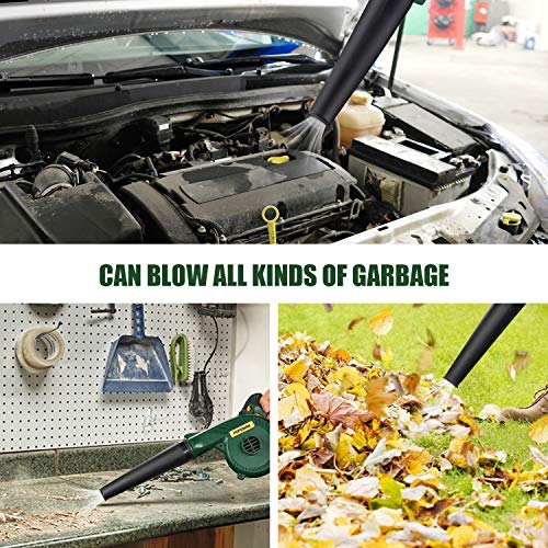 POPOMAN Cordless Blower/Sweeper, 20V 2.0Ah Lithium Battery,145MPH,20000RPM, Electric Blower for Blowing Dust,Small Trash, Car, Computer Host, Hard to Clean Corner
