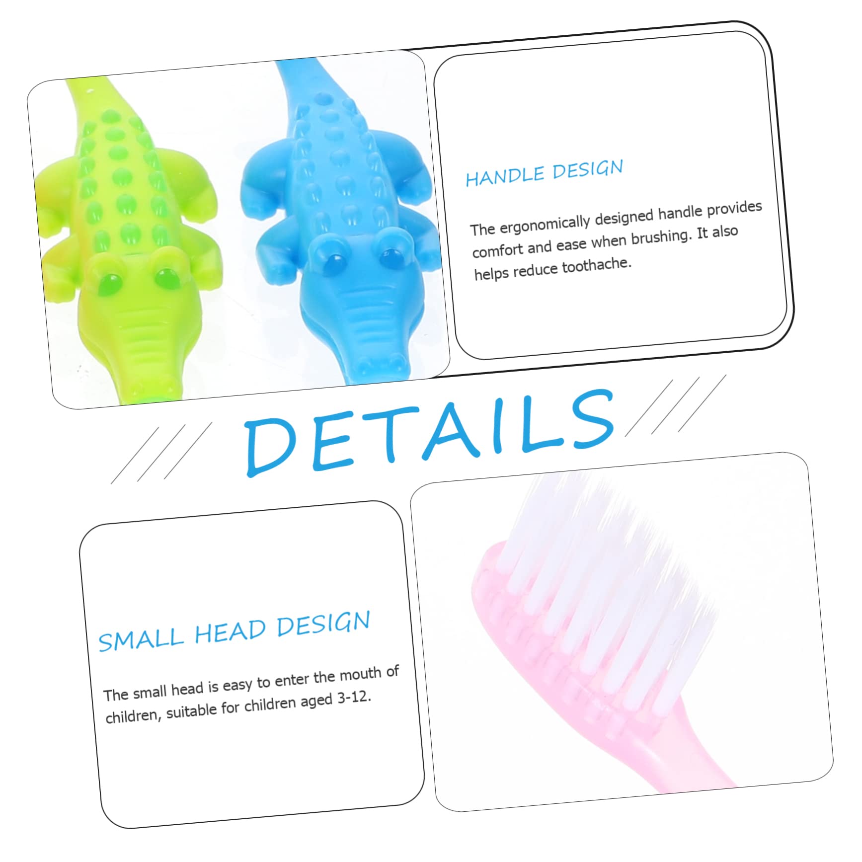 3 Set Spazzolino Da Denti Per Pulizia Ragazzo Spazzolini Da Denti Compagno A Forma Di Setole Ragazze Bolla Orale Spazzolino Da Denti Portatile Per Pp 8 Pezzi*3
