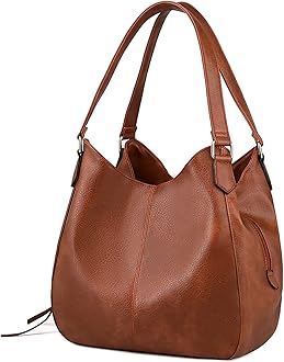 DOURR Women's Multi-pocket Shoulder Bag Fashion Vegan Leather Handbag Tote Purse