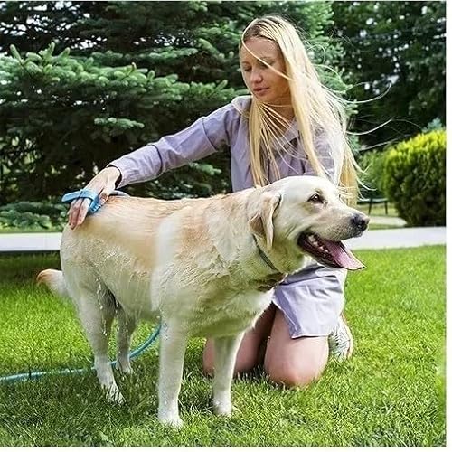 Luva De Banho Com Ducha Spray E Massageador Para Caes Gatos Mangueira 230cm