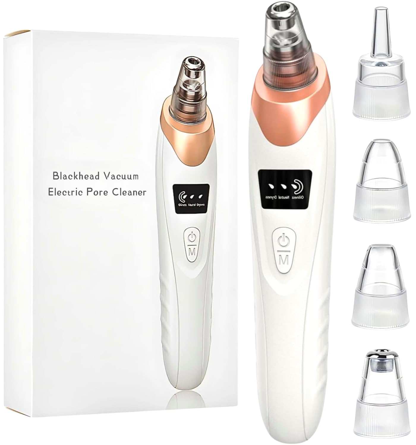 Blackhead Remover Vacuum, Electric Pore Vacuum Cleaner for Black Heads Removals, Deep Clean Facial Kit For Women, Rechargeable Pore Extractor Tool Blackhead Suction Device (Charge Before First Use)