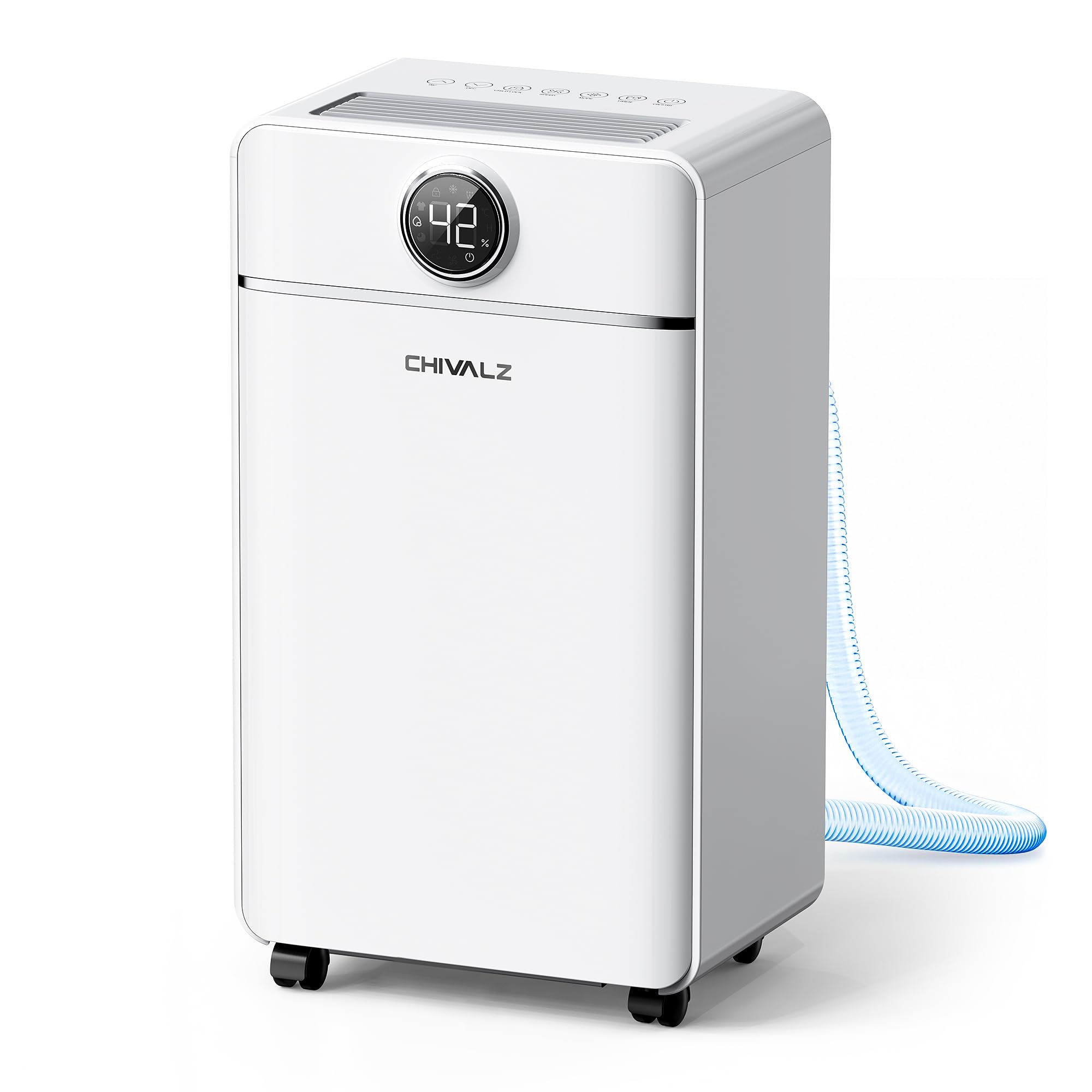 CHIVALZ 12L/24H Dehumidifiers for Home, Bedroom & Bathroom, LED Display and 24H Timer, Int...