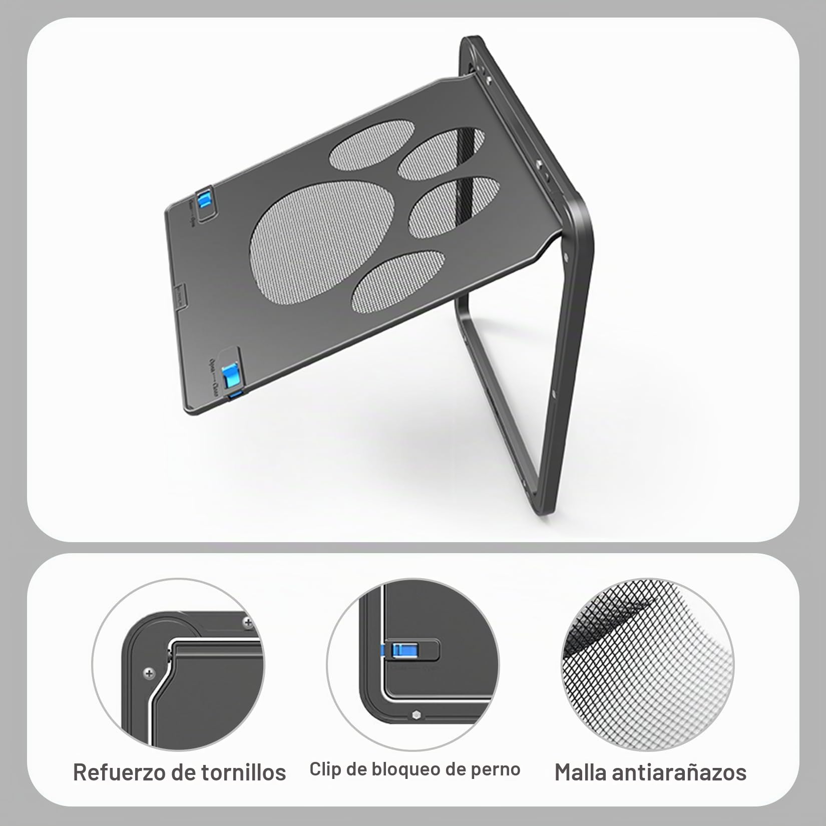 Fácil de Instalar Gateras para Puertas (29 cm * 24 cm) Gatera para Mosquitera y Mosquitera con Cierre Magnético para Perros Pequeños y Gatos