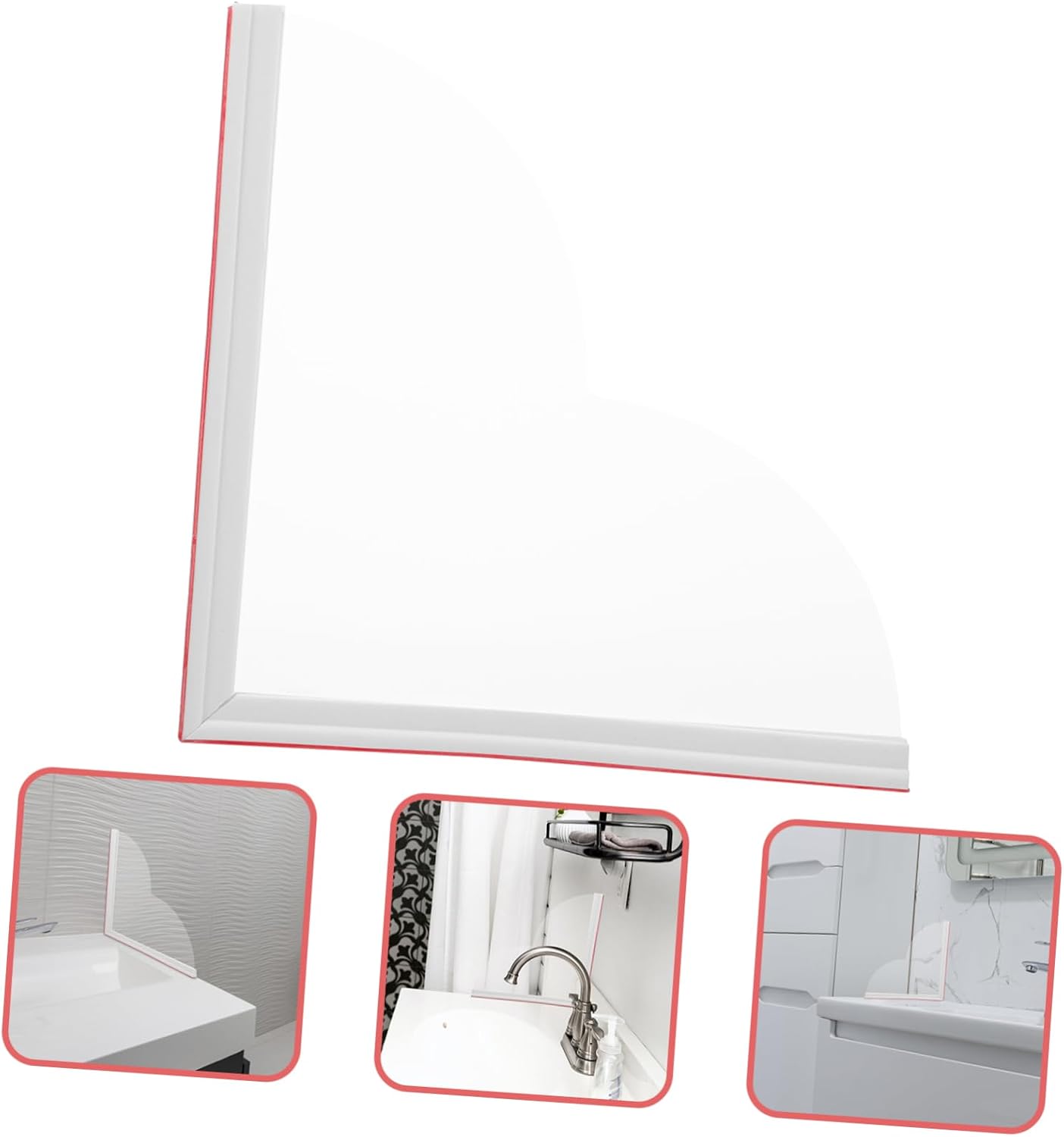 LIFKOME 2pcs Bathtub Accessories Acrylic Washbasin Splash Guard Bathroom Decor Shower Corner Splash Guard Easy Install