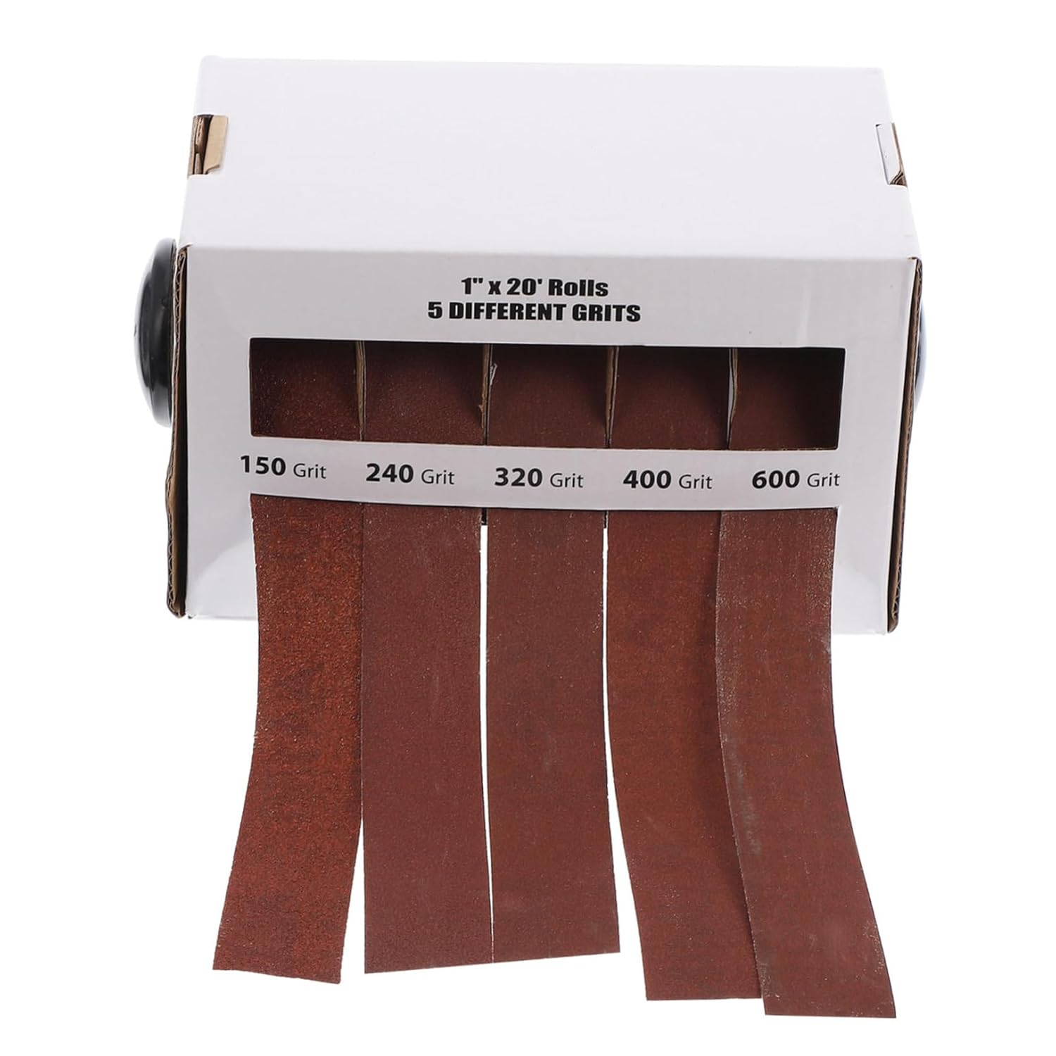 Veemoon Emery Cloth Roll Dispenser Box Draw Out Type Sandpaper for Metal Glass and Wood Polishing Multi Abrasive Sanding Roll for Dry Grinding