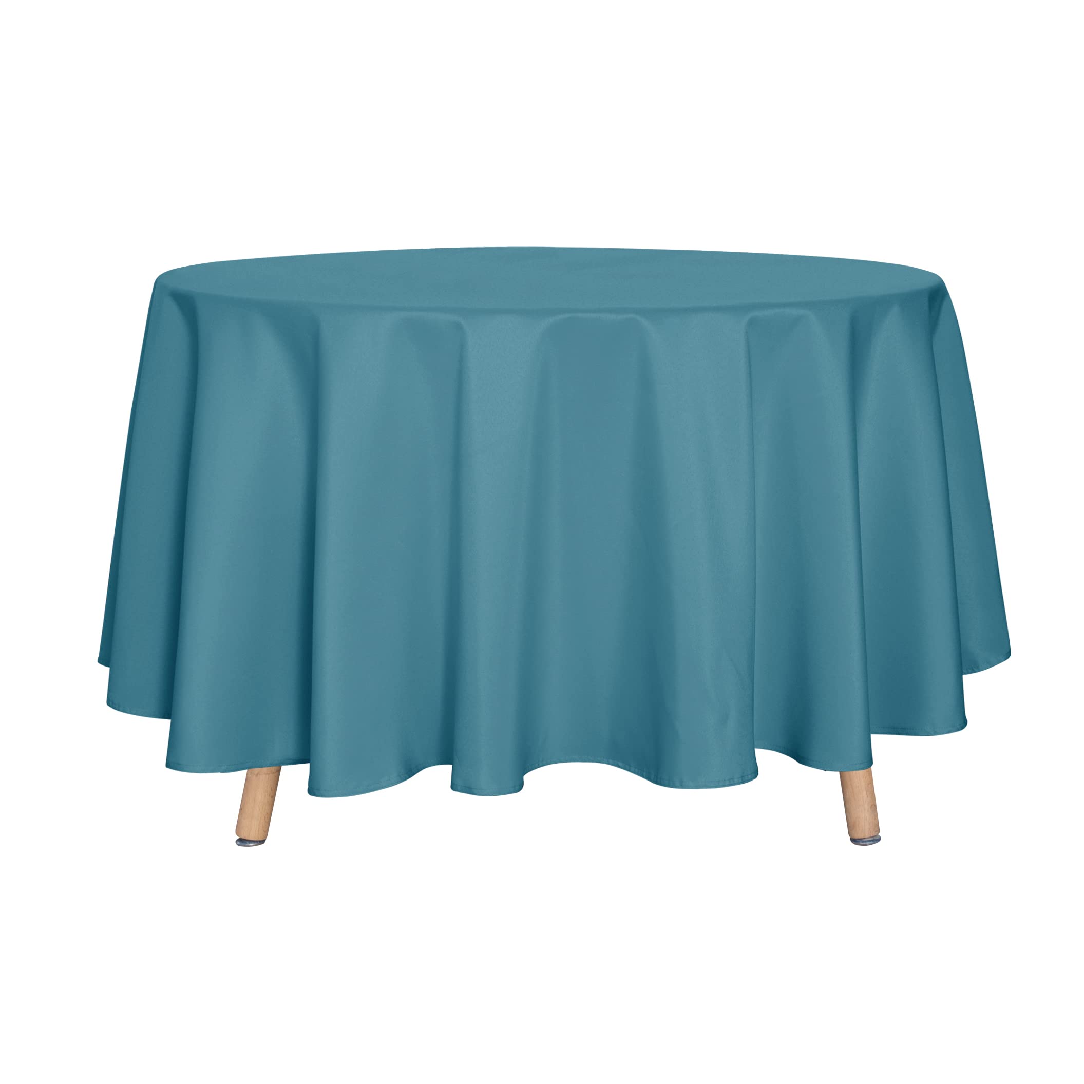 sancua 90 Inch Round Tablecloth, Teal