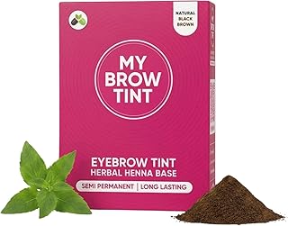 MyBrow Tint Henna Eyebrow Kit - Natural Tint for Long-Lasting Defined Brows - Black brown (Pack of 3 + Kit)
