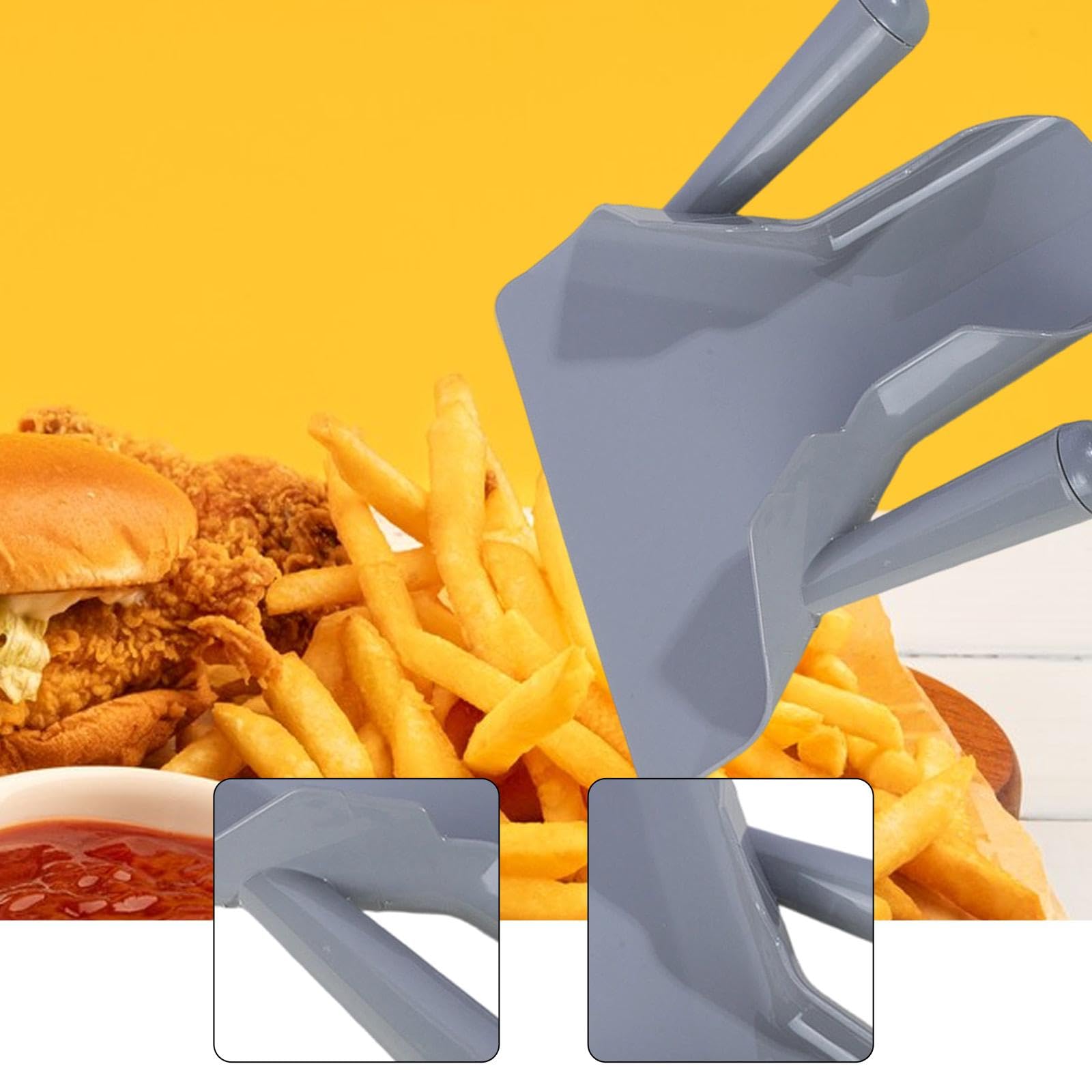 Milageto Pommes-Frites-Schaufel, vielseitig einsetzbar, für den gewerblichen Einsatz, zum Verpacken von Pommes Frites, Snacks und EIS, Doppelgriff