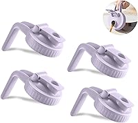 Vista 28 de Paquete de 2 tapas para frascos Mason de boca ancha en forma de V con asa, tapa con pico vertedor para frasco Mason con tapa abatible extendida