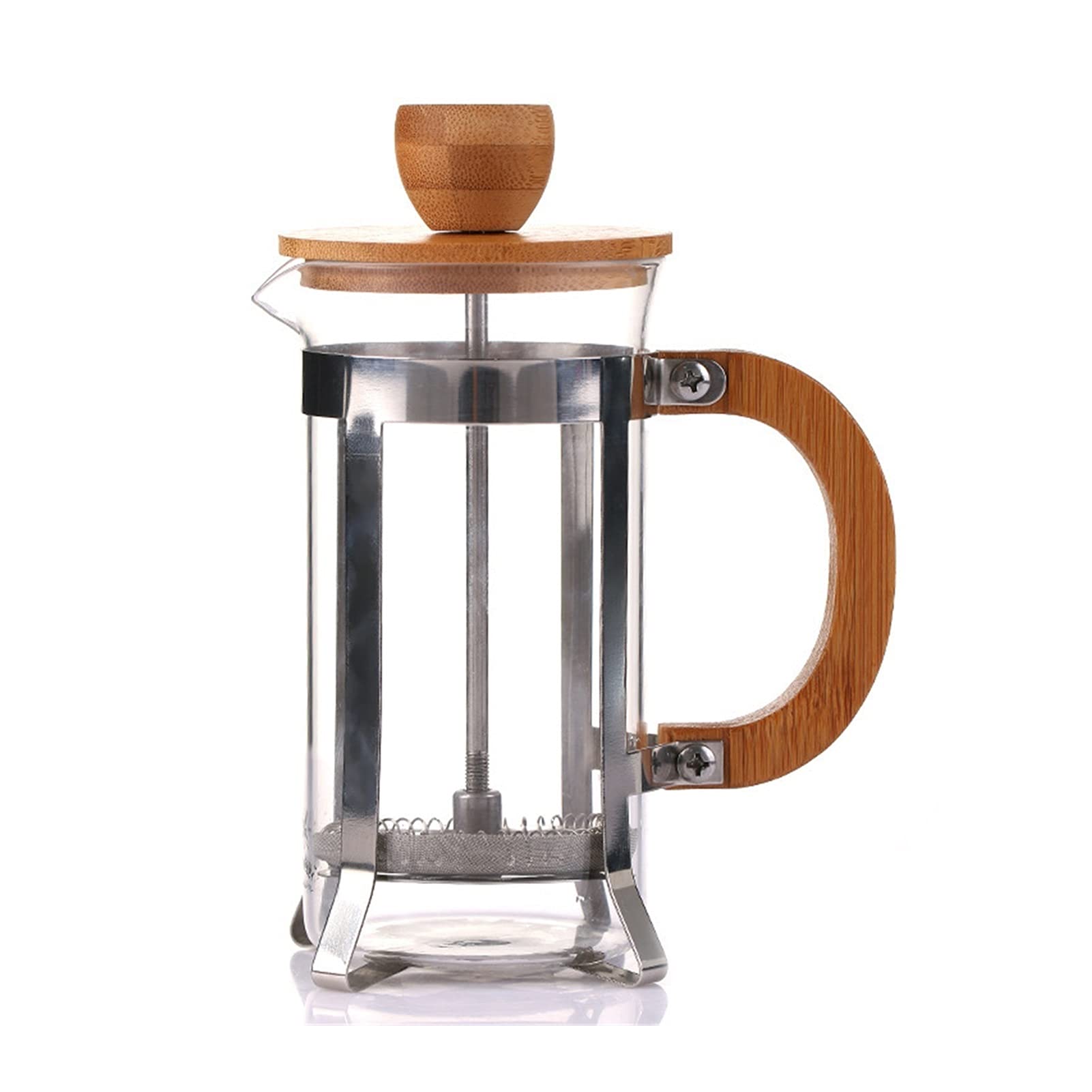 caffettiera Caffettiera con Manico French Press Cover Stantuffo Tea Make Percolator Filter Coffee Kettle Pot Teiera in Vetro Brewing Accessori per Utensili da caffè