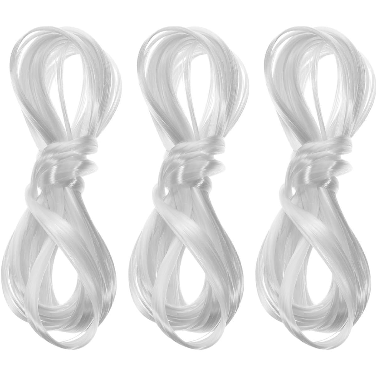 Fibra per Estensione Unghie Regolabile in Plastica Bianca 3 Borse per Nail Art Fai da Te e Saloni, Tagliabile e Resistente per Unghie Perfette