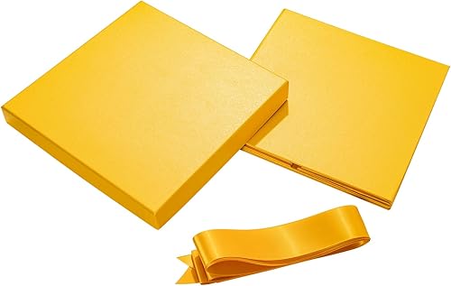 Miniatura 10 de RUSPEPA Caja de regalo de cumpleaños mediana con tapas, cinta y papel de seda, caja de regalo plegable, 1 unidad, 9 x 9 x 9 pulgadas, color negro