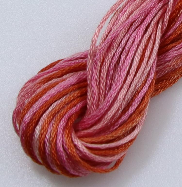 Image of KCS Big skeins of 25 Meters Size 25 Color Variegated Cross Stitch Stranded Threads,6 skeins,4190