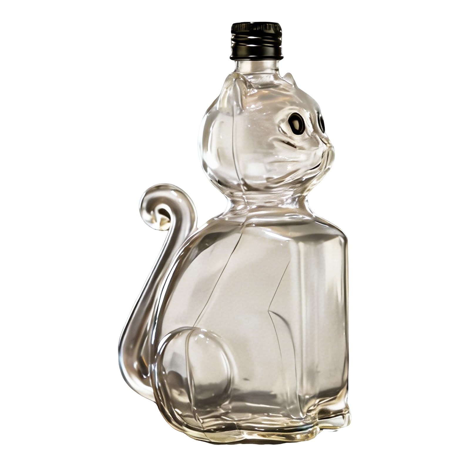 CAZSTYK Unique Cats Design High Borosilicate Glass Whiskeys Decanter Feature Seal for Secure Alcohols Storage and Home Decors Party Drinkware