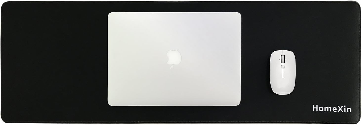 HomeXin Extended Large Mouse Mat 900x300x4mm Stitched Edges Ultra thick Water-Resistant Gaming Mouse Keyboard Pad