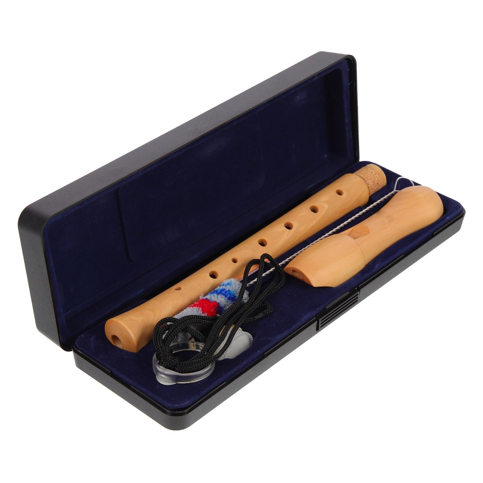 Holzblockflöte 1Set 8-Loch Recorder High Pitch Holz Blasinstrument Tragbare Musik Praxis