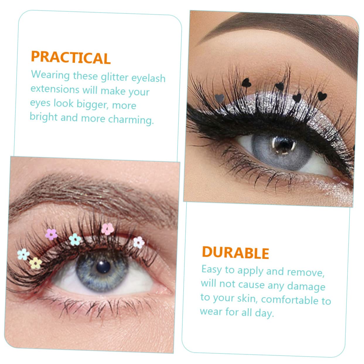 minkissy 16 Paar Pailletten Falsche Wimpern Natürliche Fake Wimpern Performance Wimpern Klebewimpern Künstliche Wimpern Fake Pailletten Wimpern Schmetterlinge Wimpern Glitzer Pailletten