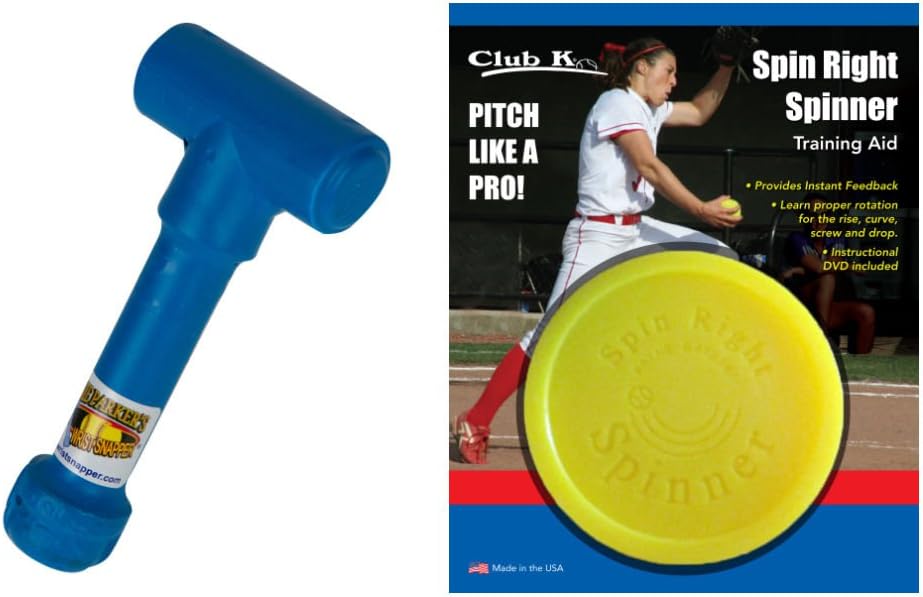CANNONBALL Spin Right Spinner & Ernie Parker's Wrist Snapper Fastpitch Softball Pitching Training Aids Equipment