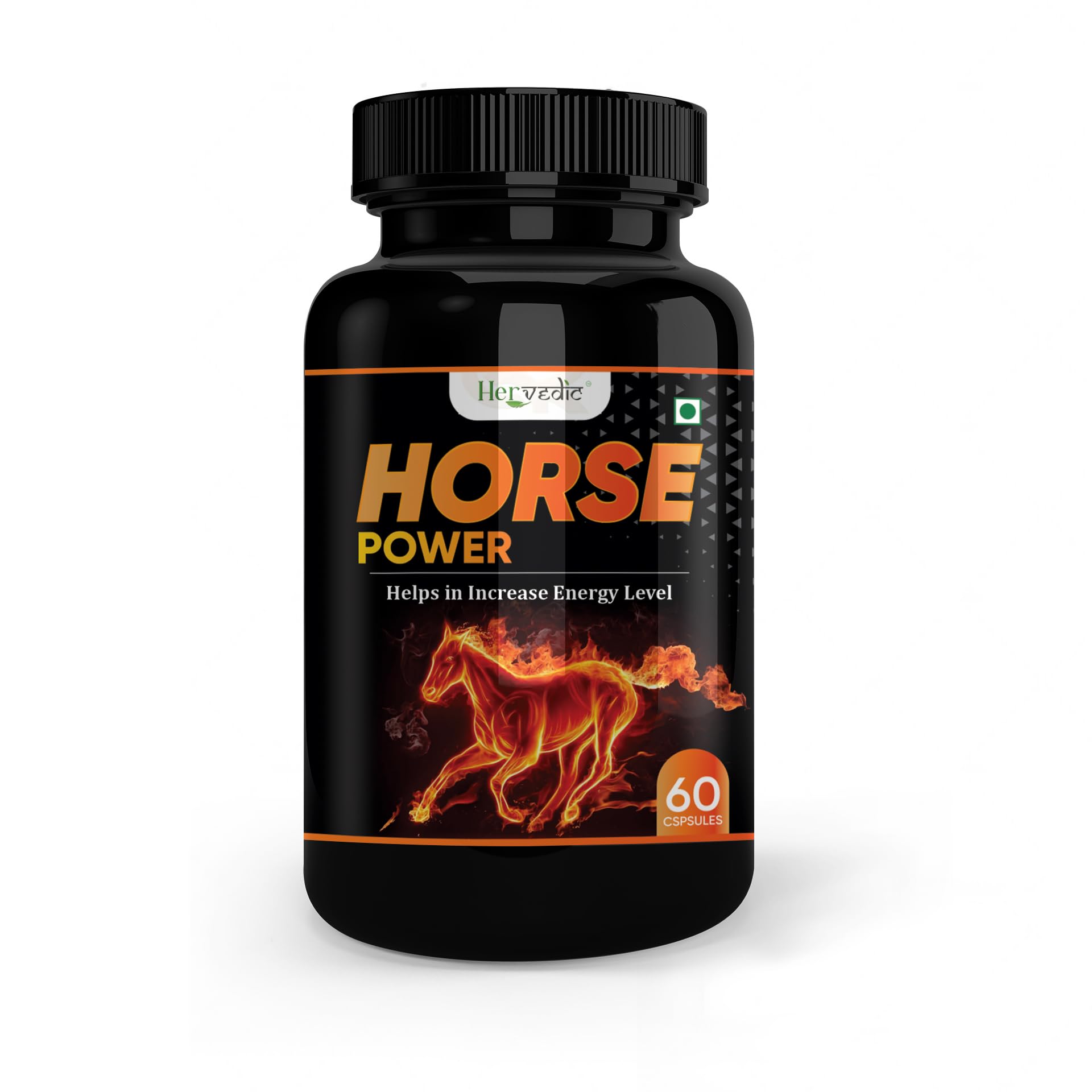 Horse Power Ayurvedic Tablets for Men Enriched with Natural Ingredients Like Shilajit Gold, Ashwagandha, Gokshura, Safed Musli & Shatavari for Improve Strength, Stamina & Energy (60 Capsules)