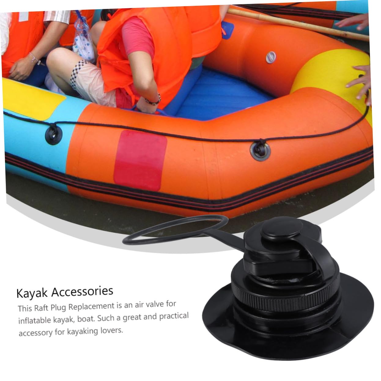 BESPORTBLE Ugello del Gas di Boston Valvola Aria Boston Sostituzione Valvola Boston Aria per Gommone Valvola per Gommone Valvola dell'Aria Gonfiabile Kayak Gonfiabili Barca da Pesca Black PVC