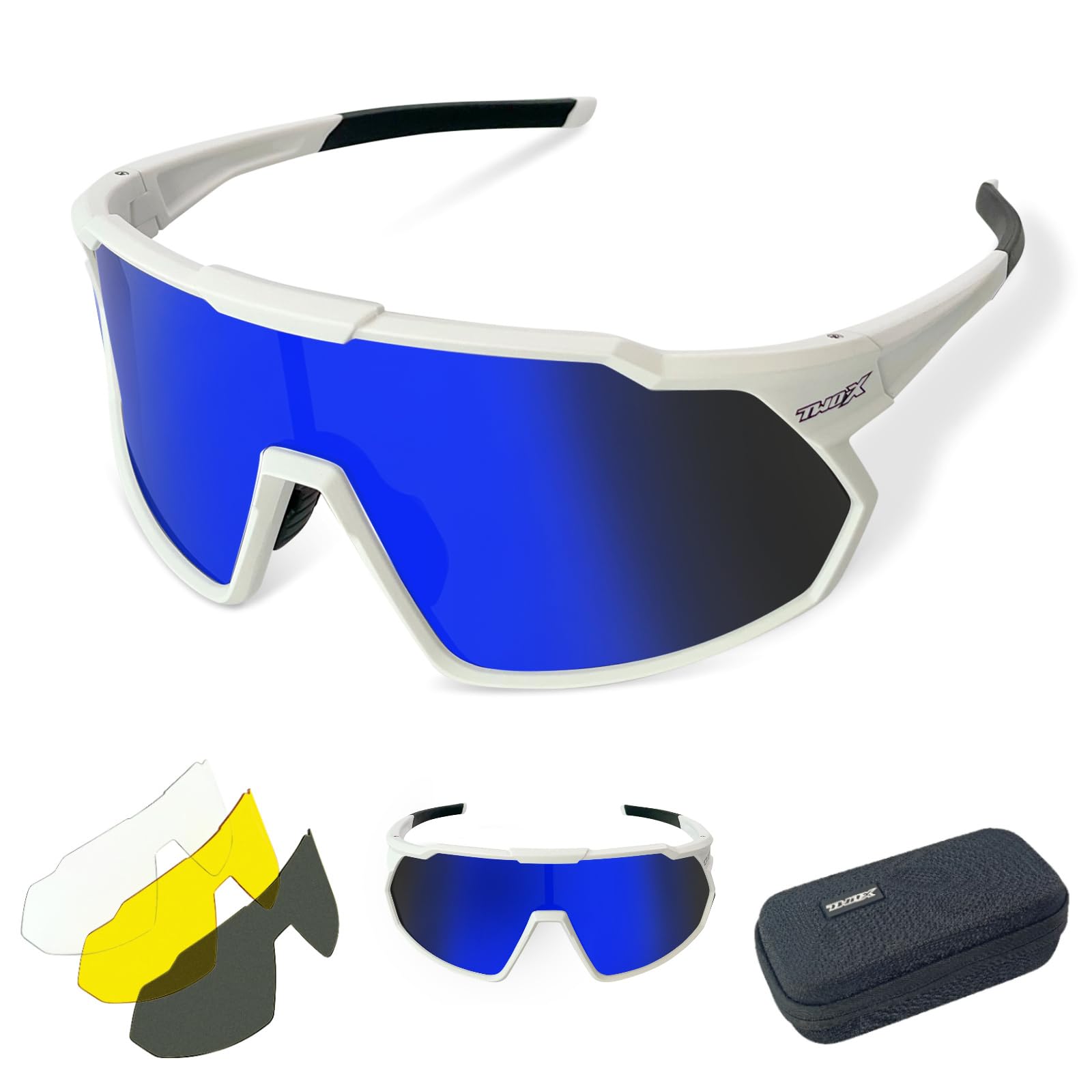 TWO-X Sportbrille Speed verspiegelt Fahrradbrille Rad-Sonnenbrille Laufbrille Outdoor-Brille UV400