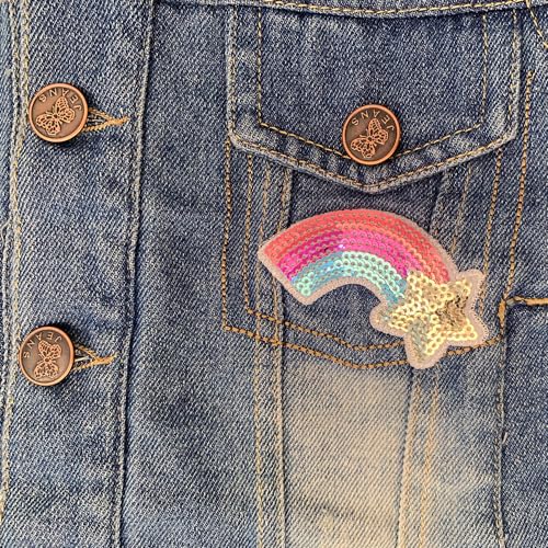 Peaoclate 3-10Years Little Big Girls Embroider Rabbit Denim Jacket4