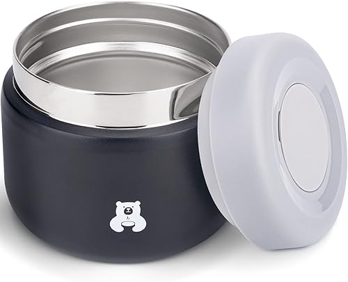 Charcy Tarro de comida aislado de acero inoxidable para niños, de 9 onzas, termo de sopa a prueba de fugas, juego de recipientes para 8 horas