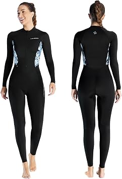 Skyone Diving Skins for Women Men, Thin Wetsuits Swimsuit Full Body Rash Guard, UV Protection Long Sleeve Wet Suit Dive Skin