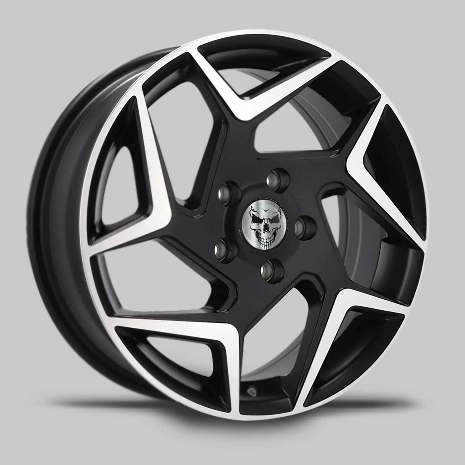 Biomar Labs 4 x Middennaafdoppen, Compatibel met Ford-naafdoppen Voor Lichtmetalen Velgen, 54 mm, Zwart Glans CF 4