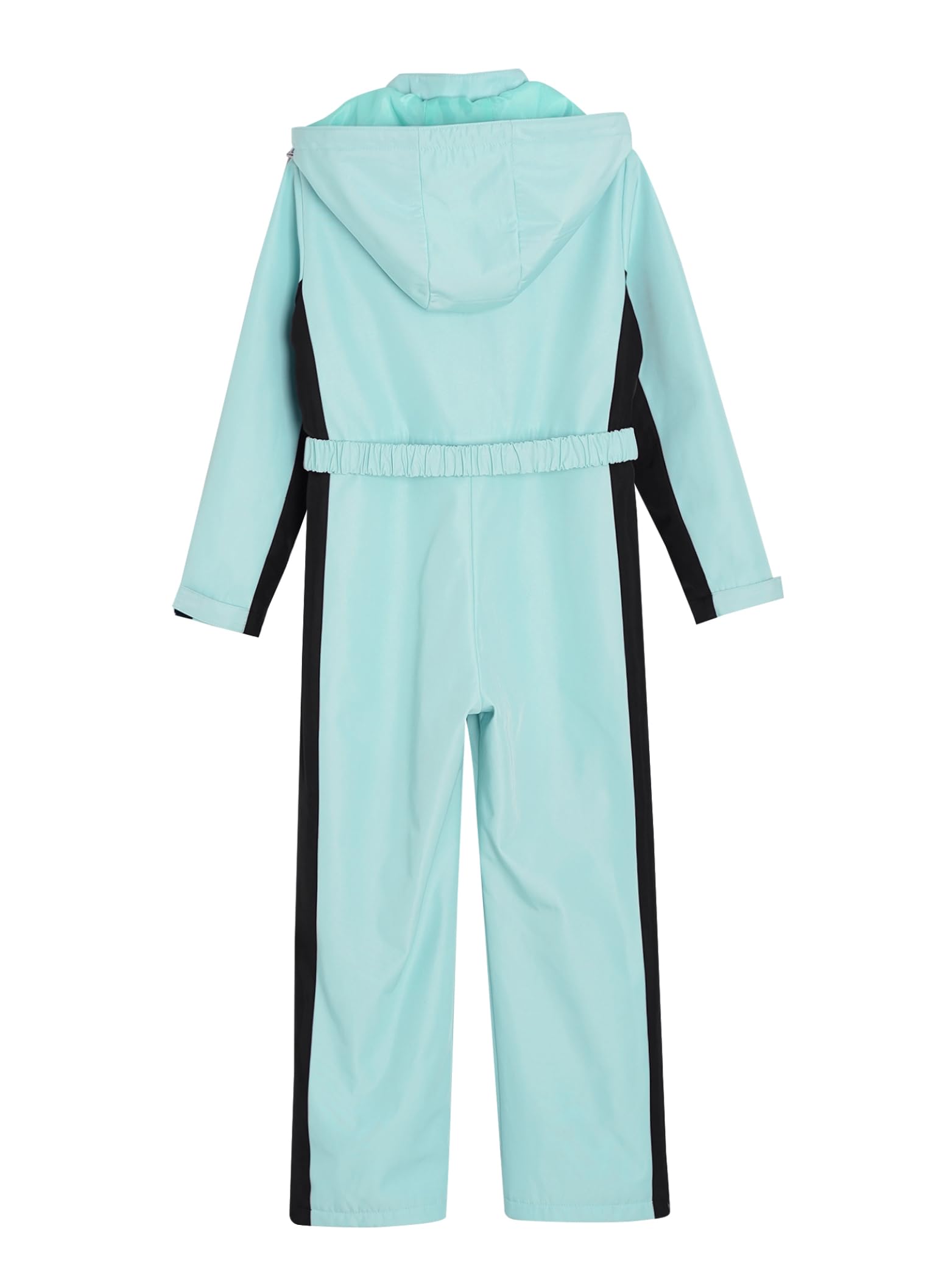 Unisex dziecięcy kombinezon narciarski z podszewką z polaru kombinezon śniegowy z kapturem zapinany na zamek wodoodporny ciepły zimowy sport